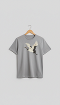 Mist Grey Crane Graphic Tee